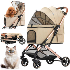 Kenyone carrito para perro mediano, ligero y fácil de manejar para paseos diarios.