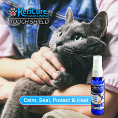 KeriCure Tough Shield crea una barrera impermeable que se seca rápido.