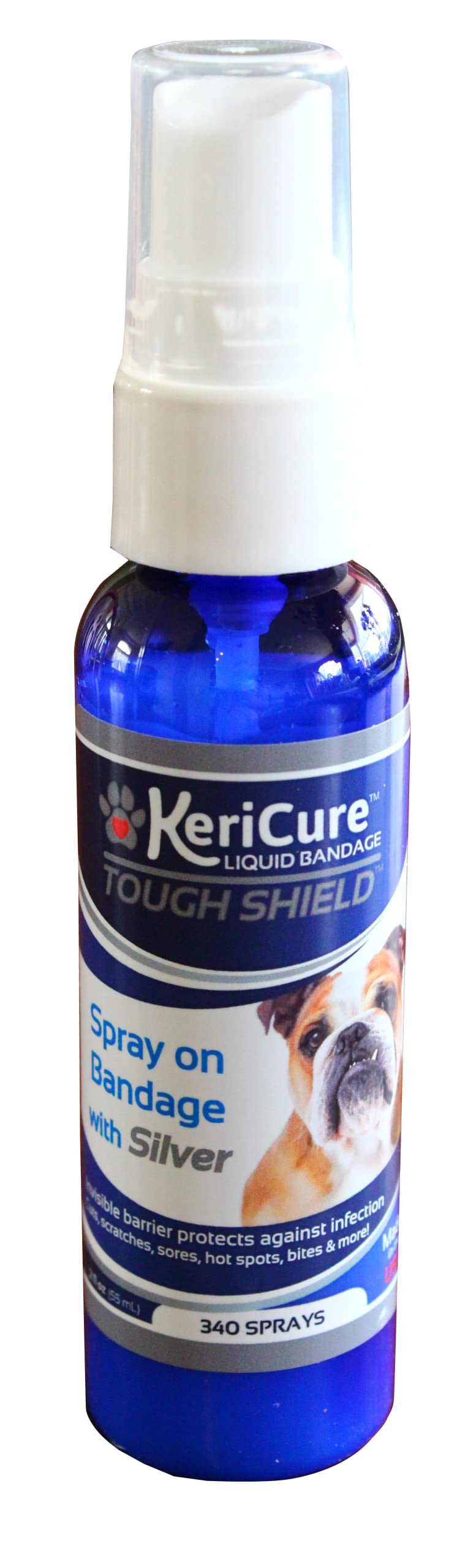 KeriCure Tough Shield para perros protege cortes con barrera impermeable.
