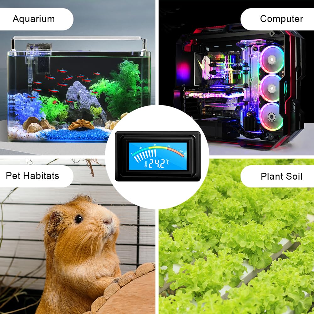 KETOTEK termómetro digital con iluminación de fondo para lectura nocturna