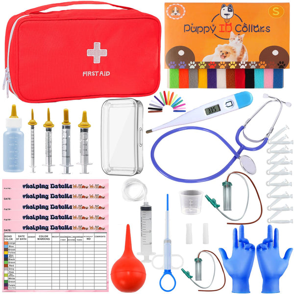 Kewen conjunto completo de parto para cachorros y gatitos, ideal para primeros cuidados.