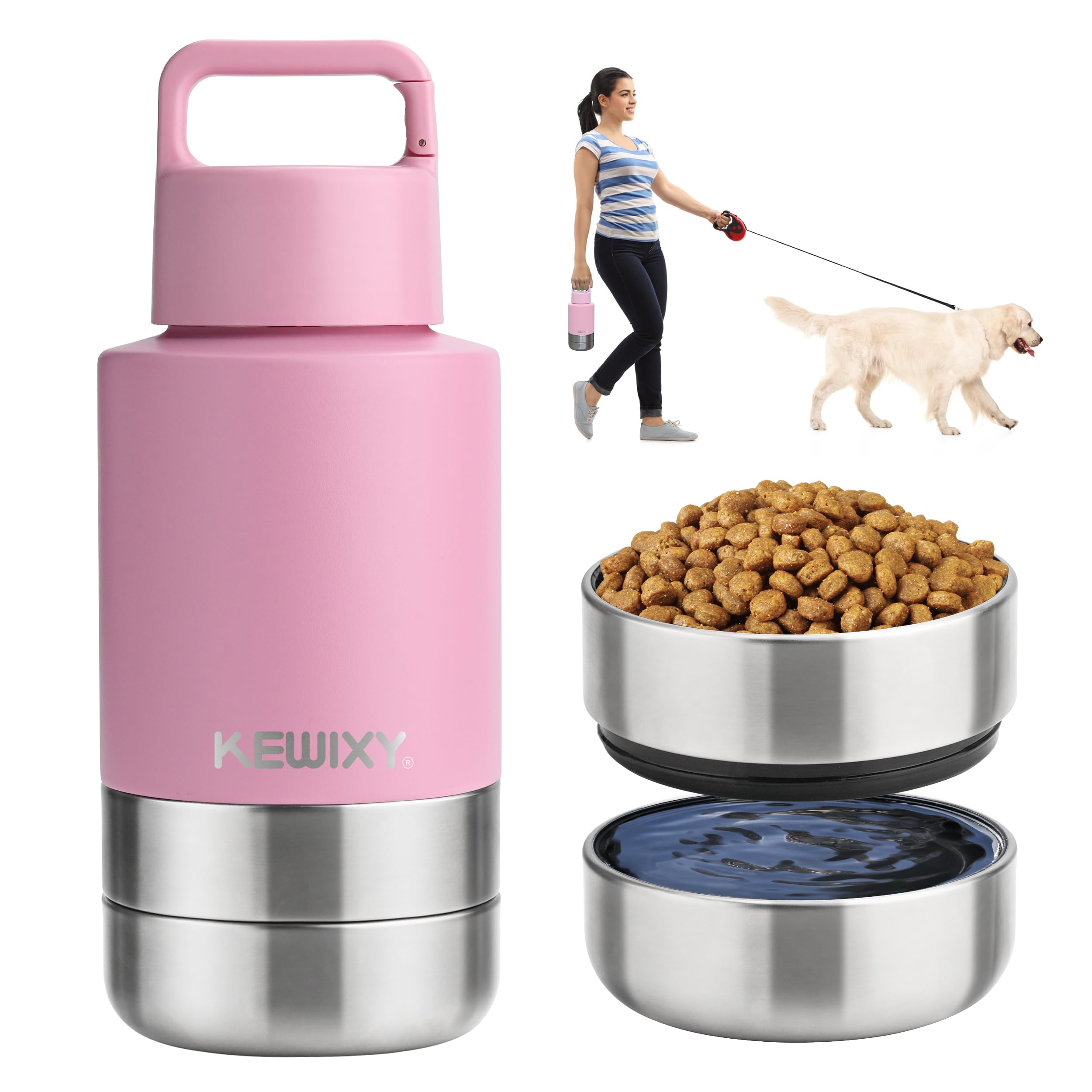 KEWIXY botellas-agua-perro-aislada mantiene agua fría para paseos