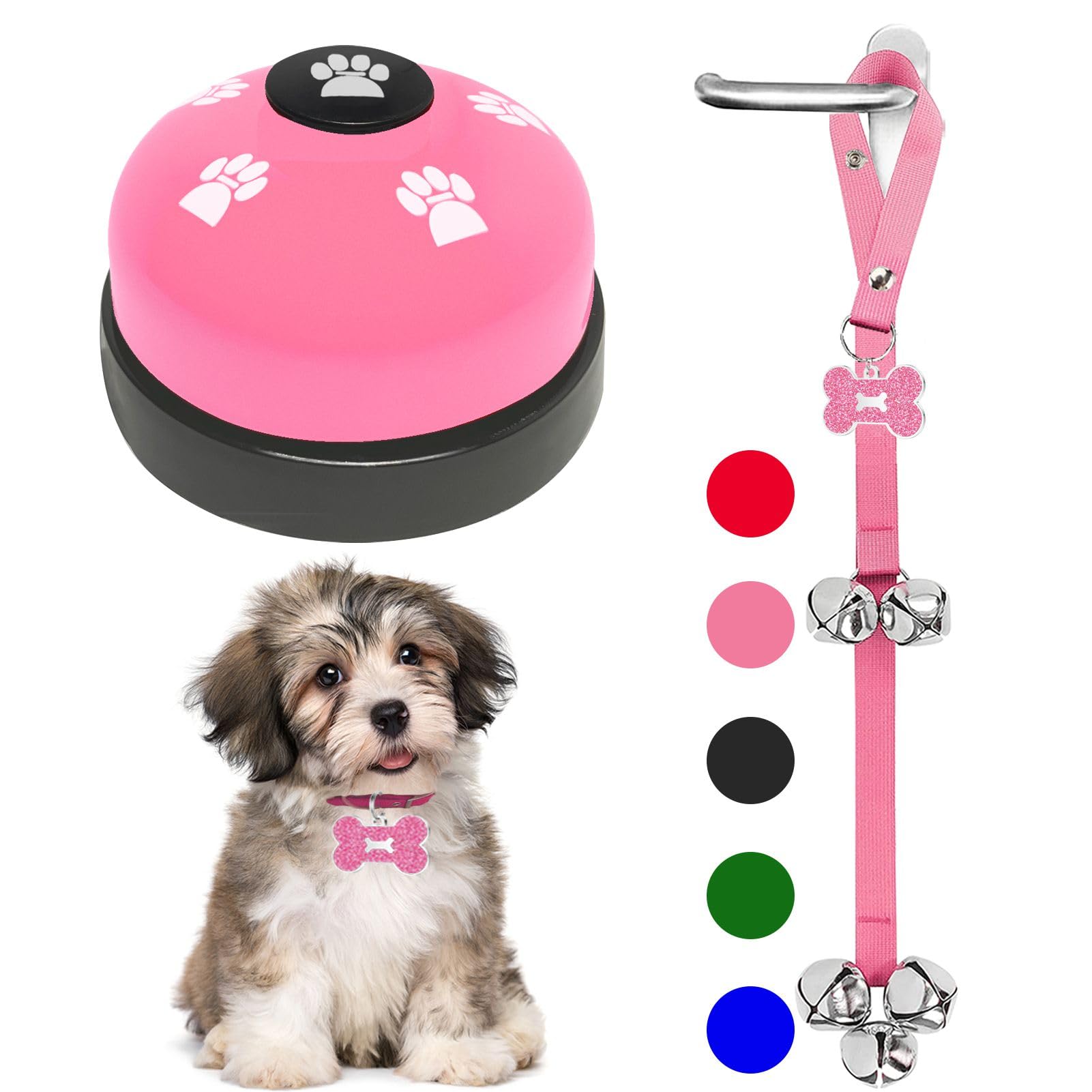 Campana KEXIAVA para perro en puerta con campanas de acero inoxidable y sonido claro.