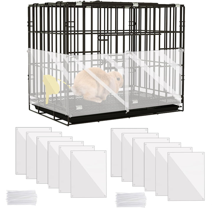 KEYIDE Guardia de orina para conejo: paneles transparentes que evitan salpicaduras.