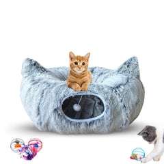 Cama túnel Donut para gato de K&G SMART SHOP SOLUTIONS, 3 en 1 para juego y descanso.