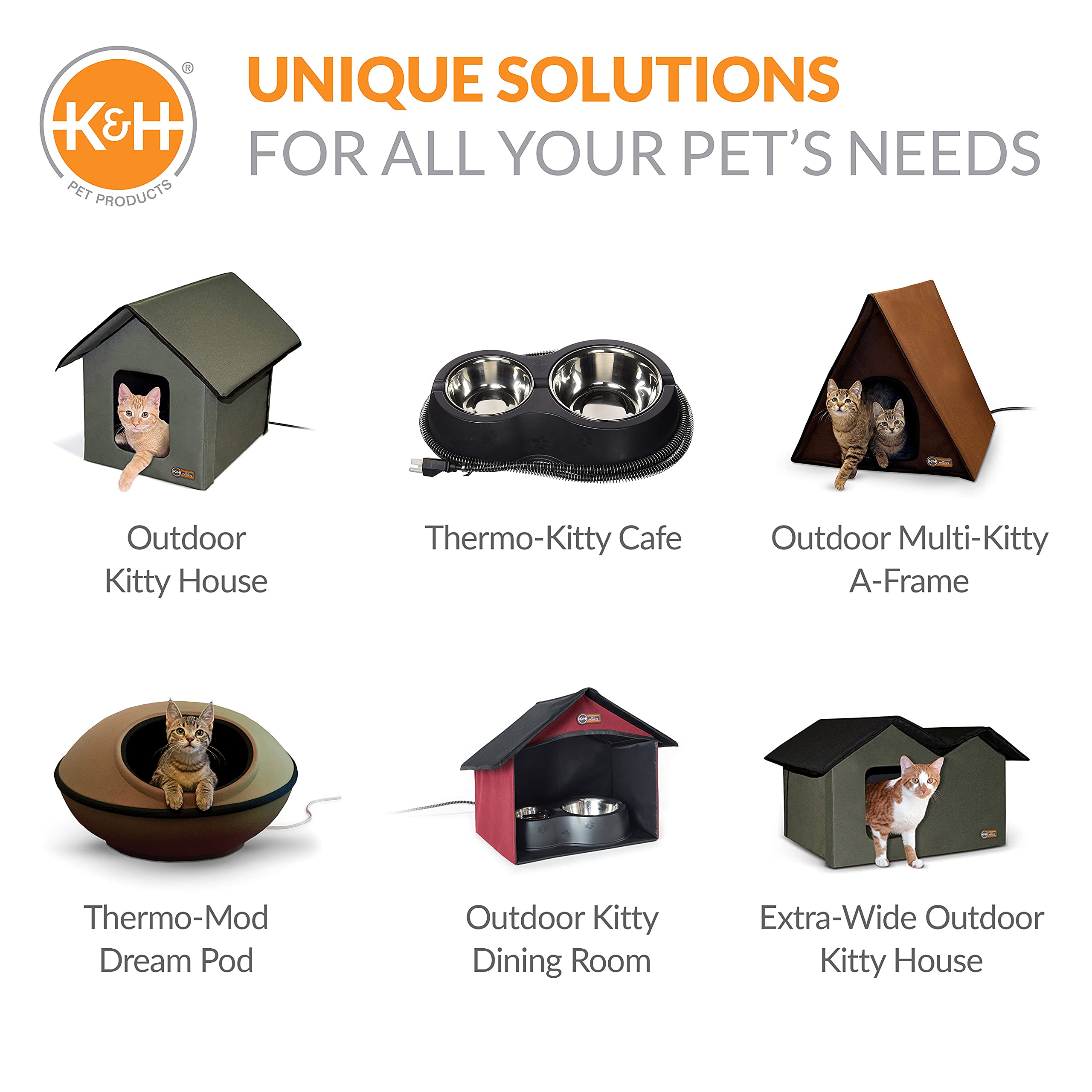 K&H Pet Products Ideal para gatos ferales que comen al exterior.