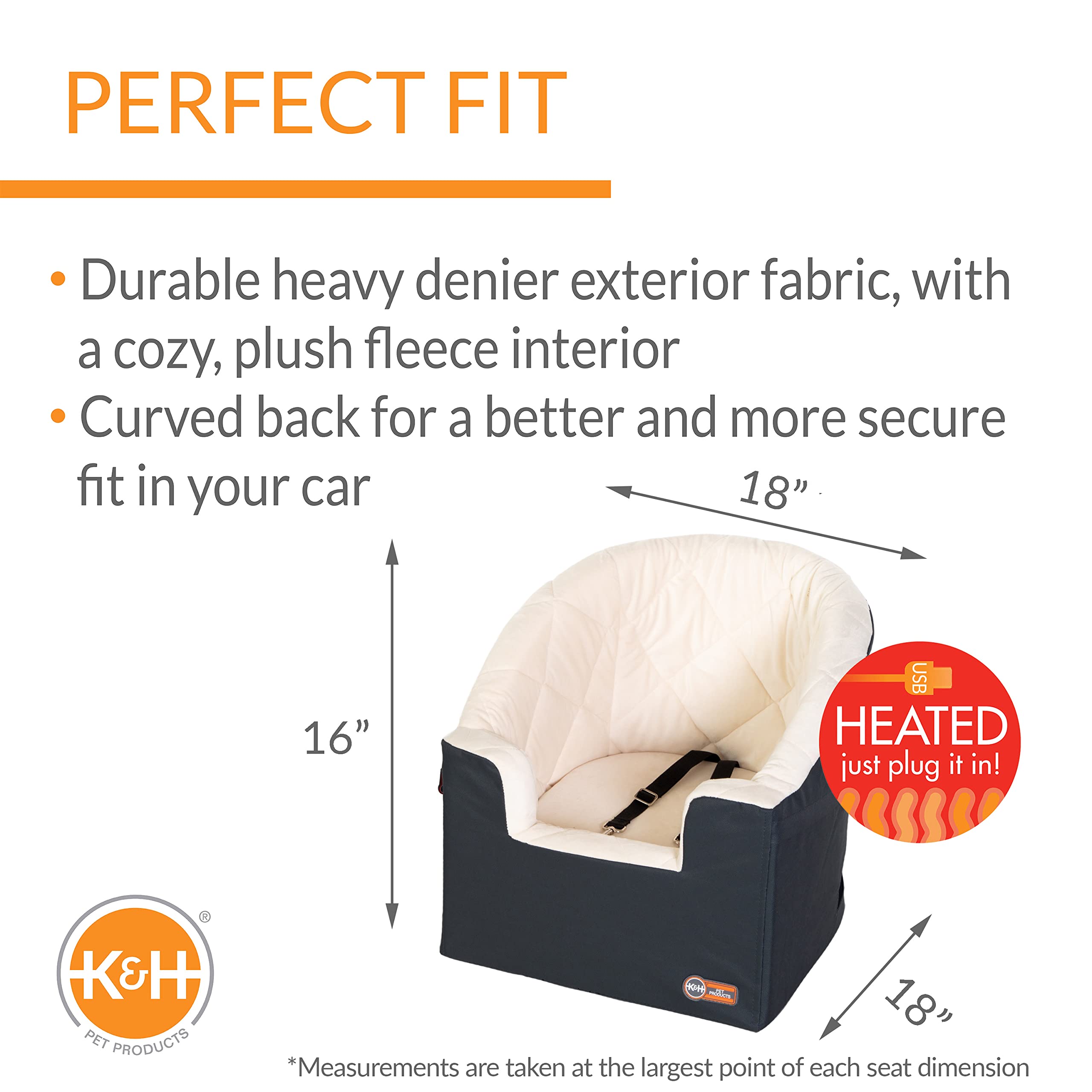 K&H Bucket Booster para perros medianos, vista mejorada por la ventanilla
