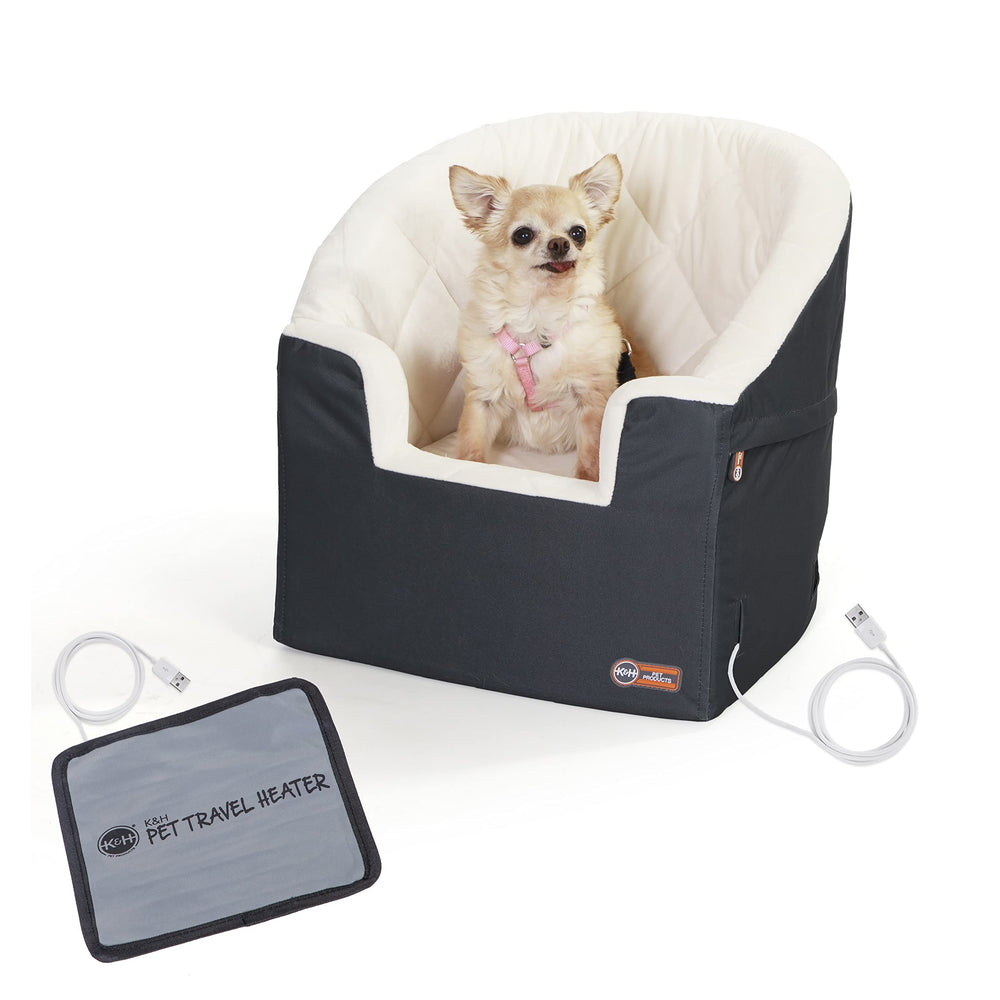 K&H Bucket Booster calefactable para perros pequeños, cómodo para viajar