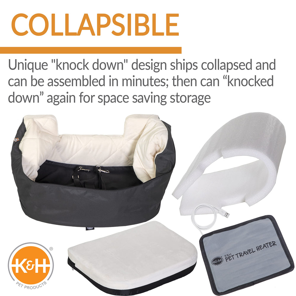 K&H Bucket Booster cinturón oculto en coche, seguridad simplificada