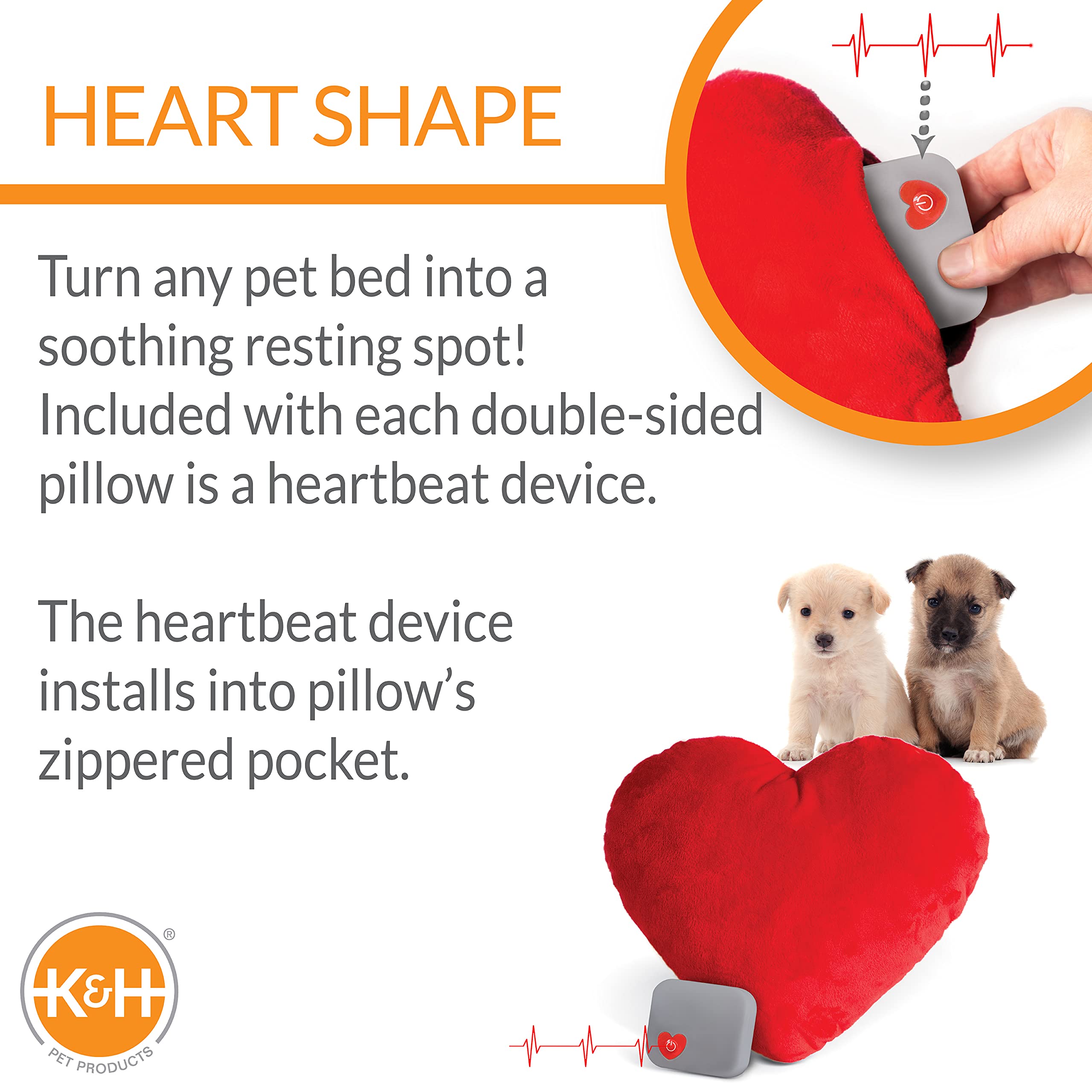 Juguete perro con corazón, ideal para transición y descanso nocturno.