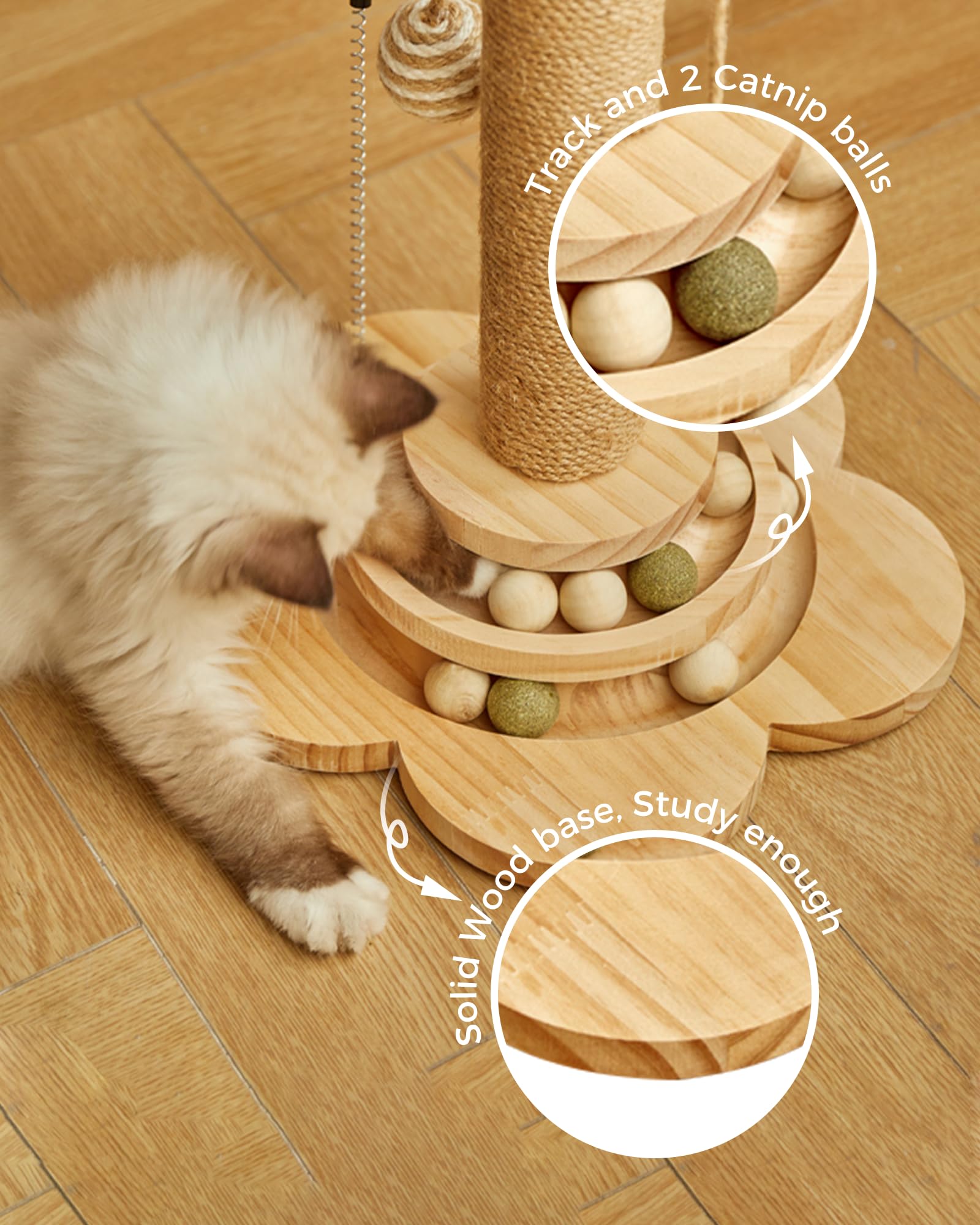 Juguete interactivo natural de Khalor para atraer al gato.