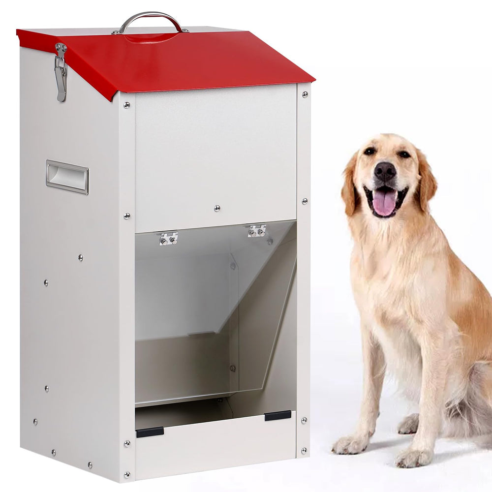KHEARPSL comedero automático galvanizado de gran capacidad para exteriores.