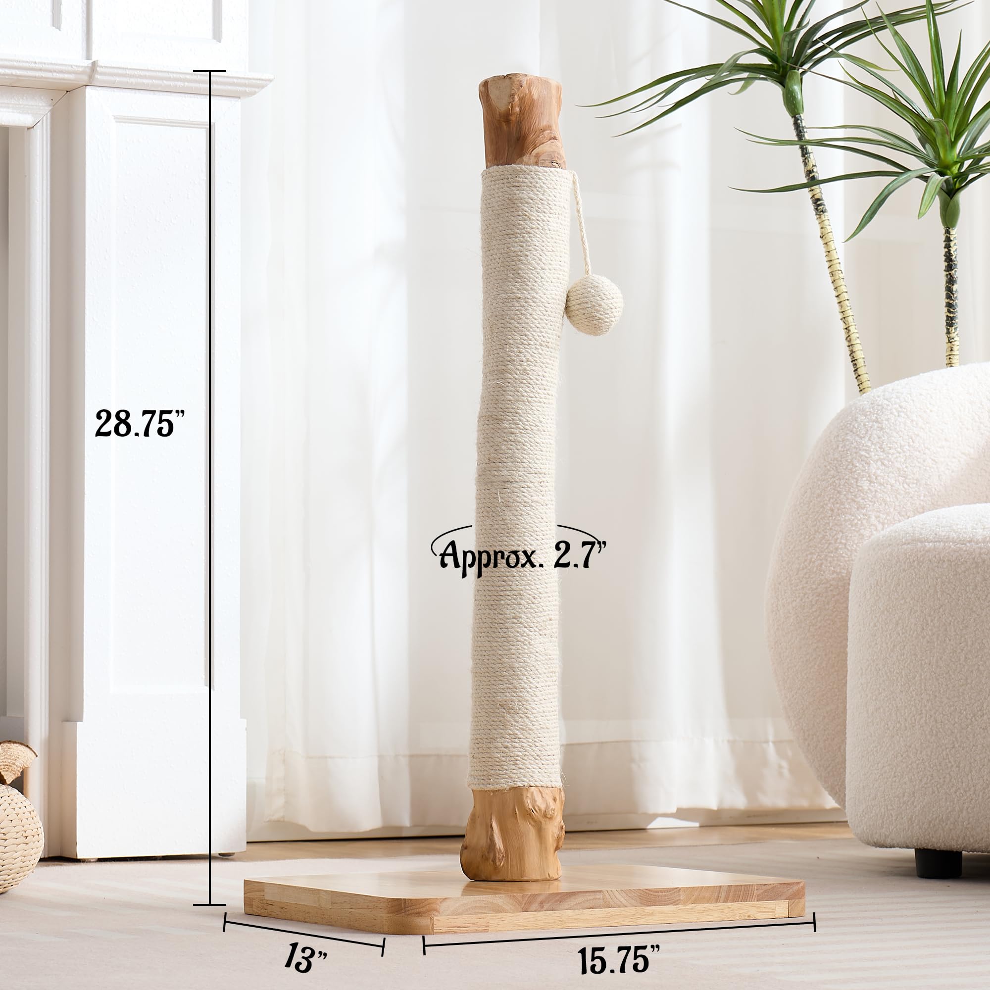 Kicari detalle de madera natural acabado cálido para la sala.