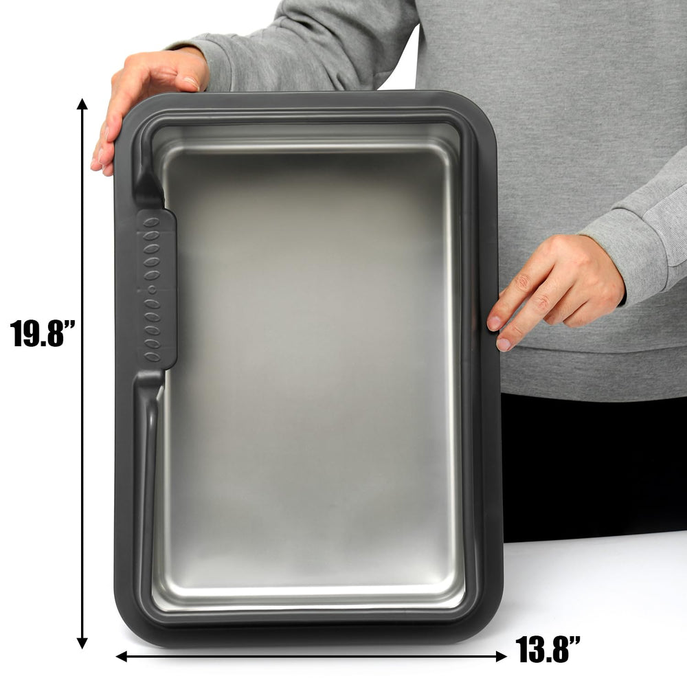 Kichwit caja de arena con tapa plástica sólida para mayor altura
