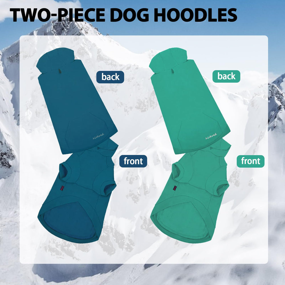 Detalle capucha Kickred en sudadera, protege la cabeza durante salidas al parque.