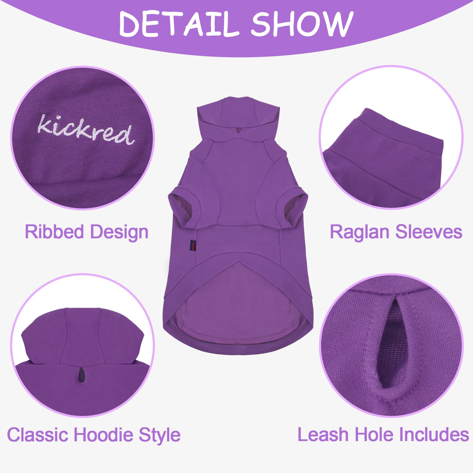 Kickred chaqueta para perro con orificio para correa, paseo con control