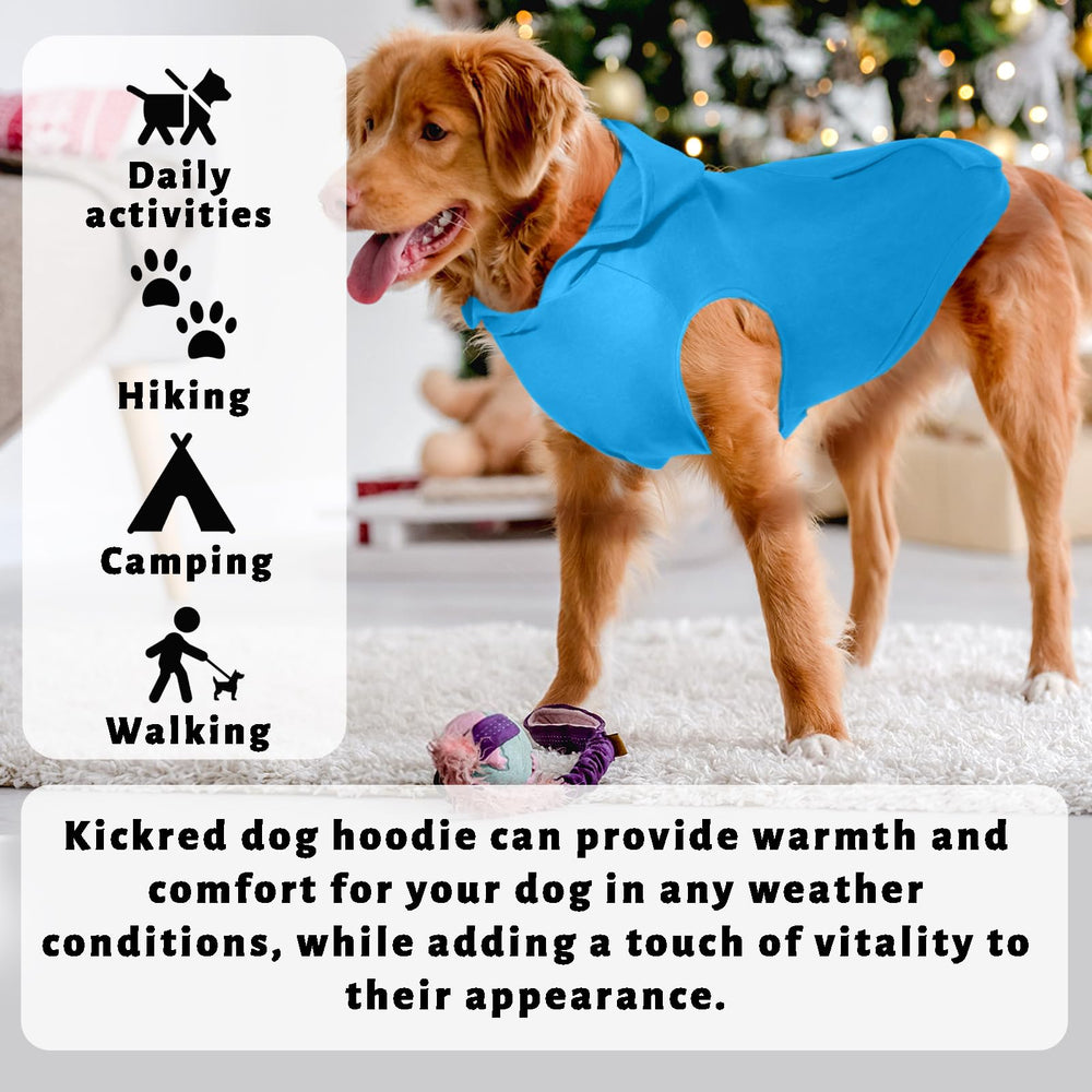 Kickred sudadera para perro costuras reforzadas, mayor durabilidad tras lavados.