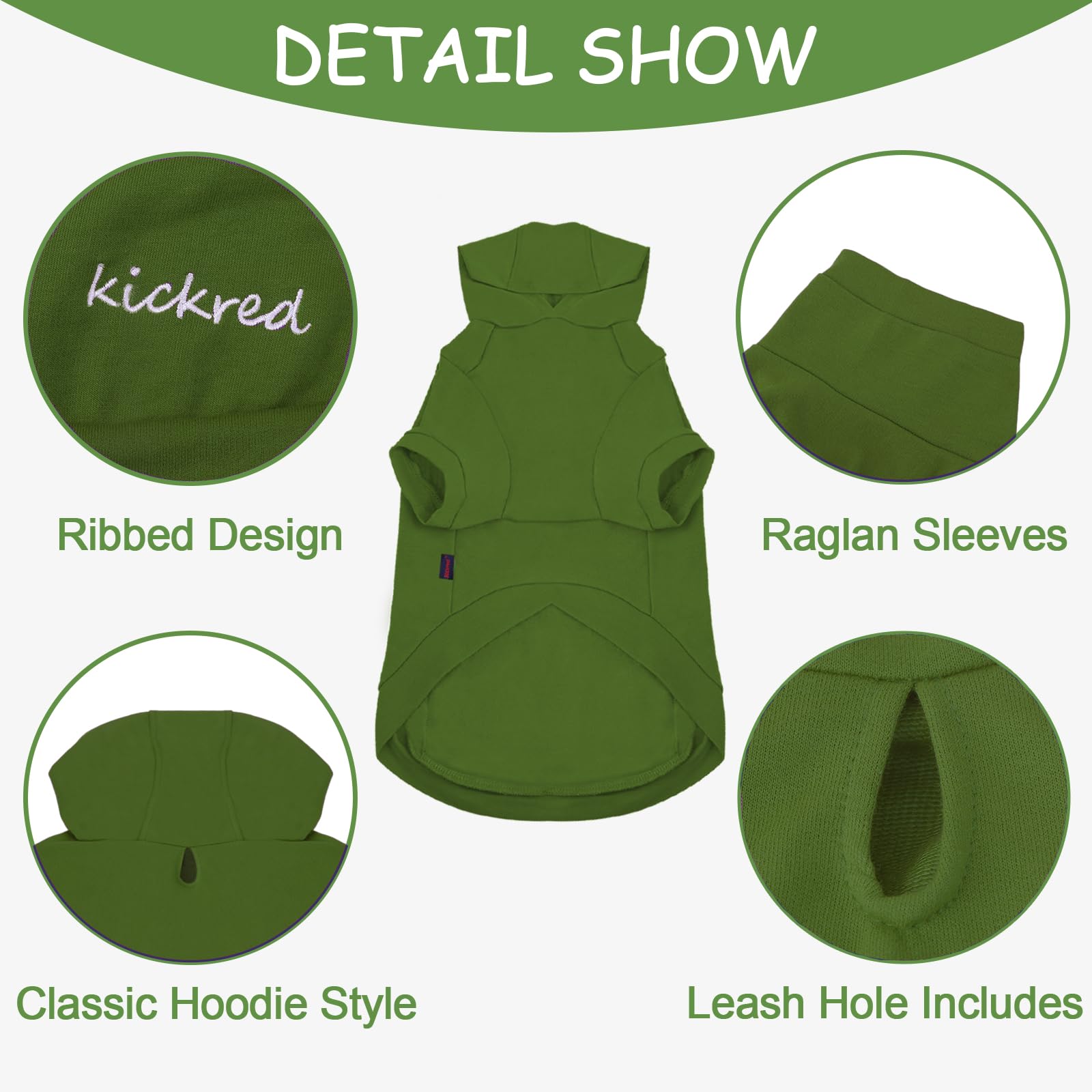 Kickred sudadera para perro con mangas raglan: libertad de movimiento