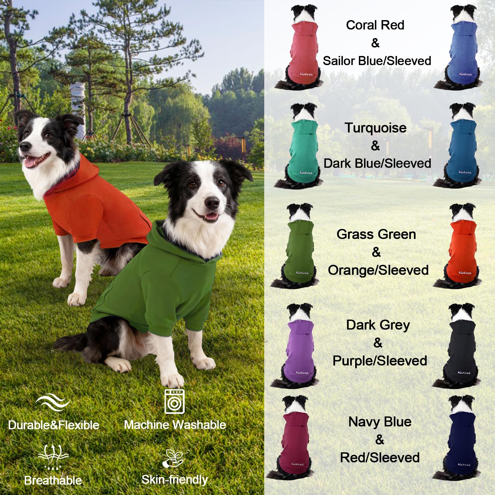 Kickred sudadera para perro para uso diario con estilo