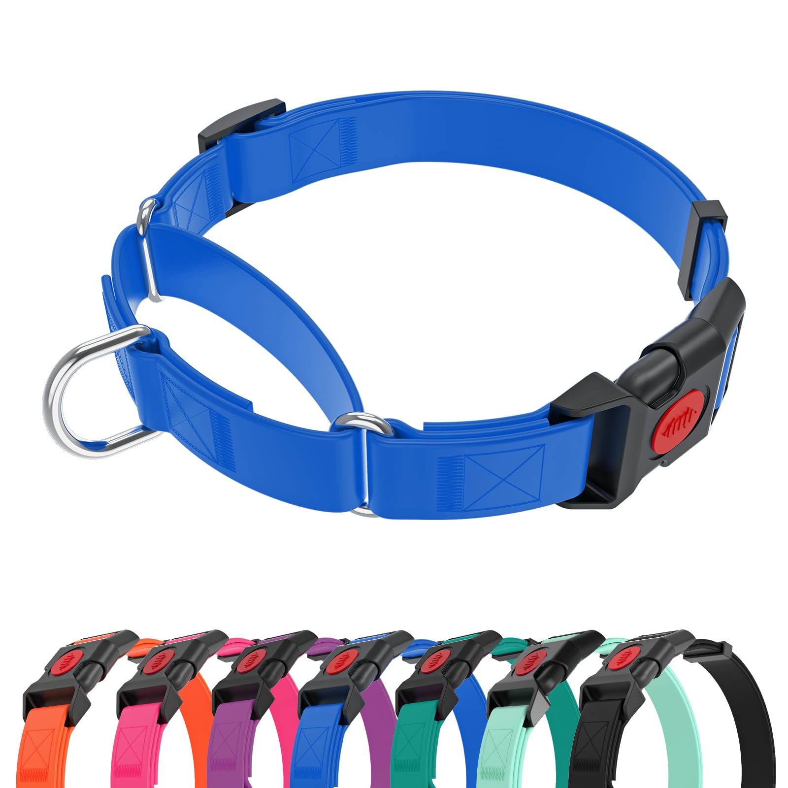 Collar martingala impermeable de Kidding Pets en un perro, ideal para paseos sin tirar