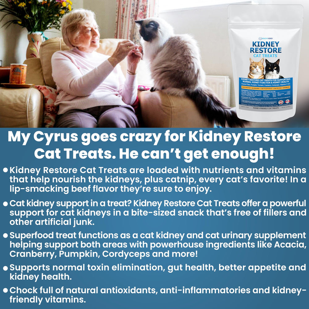 Etiqueta nutricional de Kidney Restore, dieta baja en proteína y fósforo.