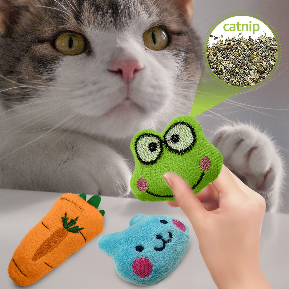 Kidpet ratón-bola con catnip para variación de juego y plumitas.