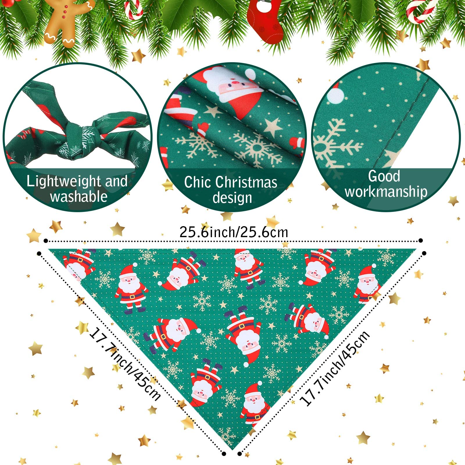 Kigeli bandanas navidad arbol para looks temáticos en salidas