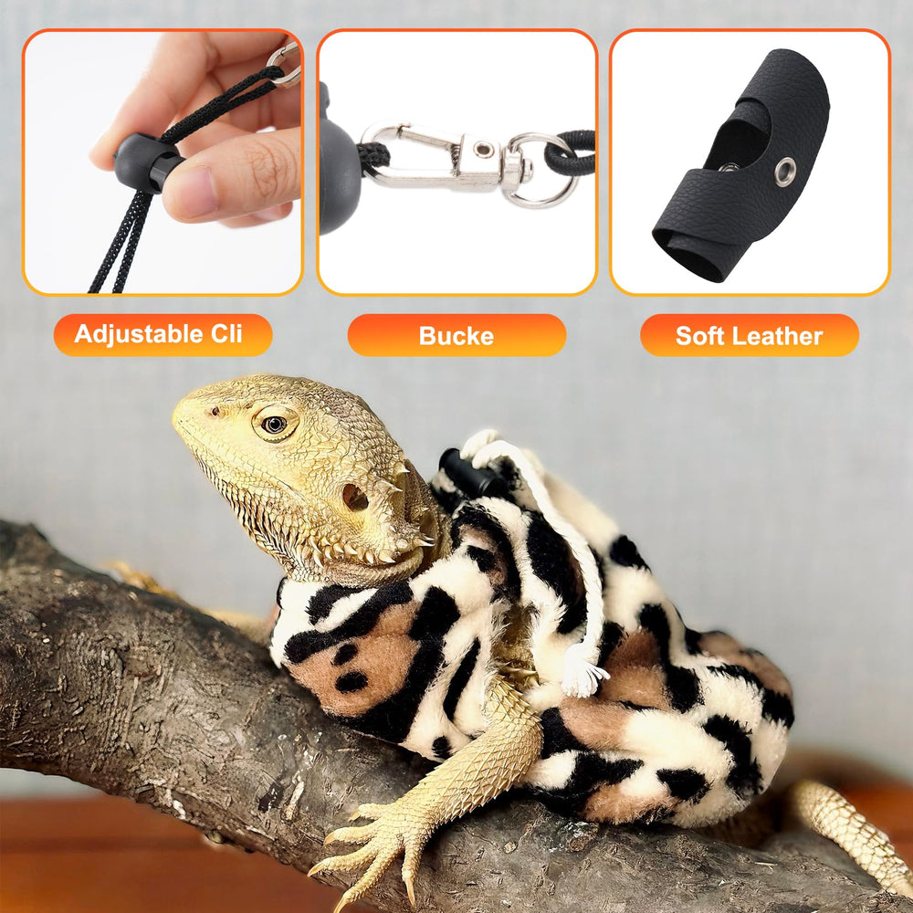 Arnés anti‑pérdida Kiiocwev para reptiles mantiene al animal cerca