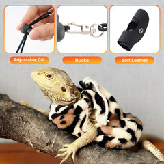 Arnés anti‑pérdida Kiiocwev para reptiles mantiene al animal cerca