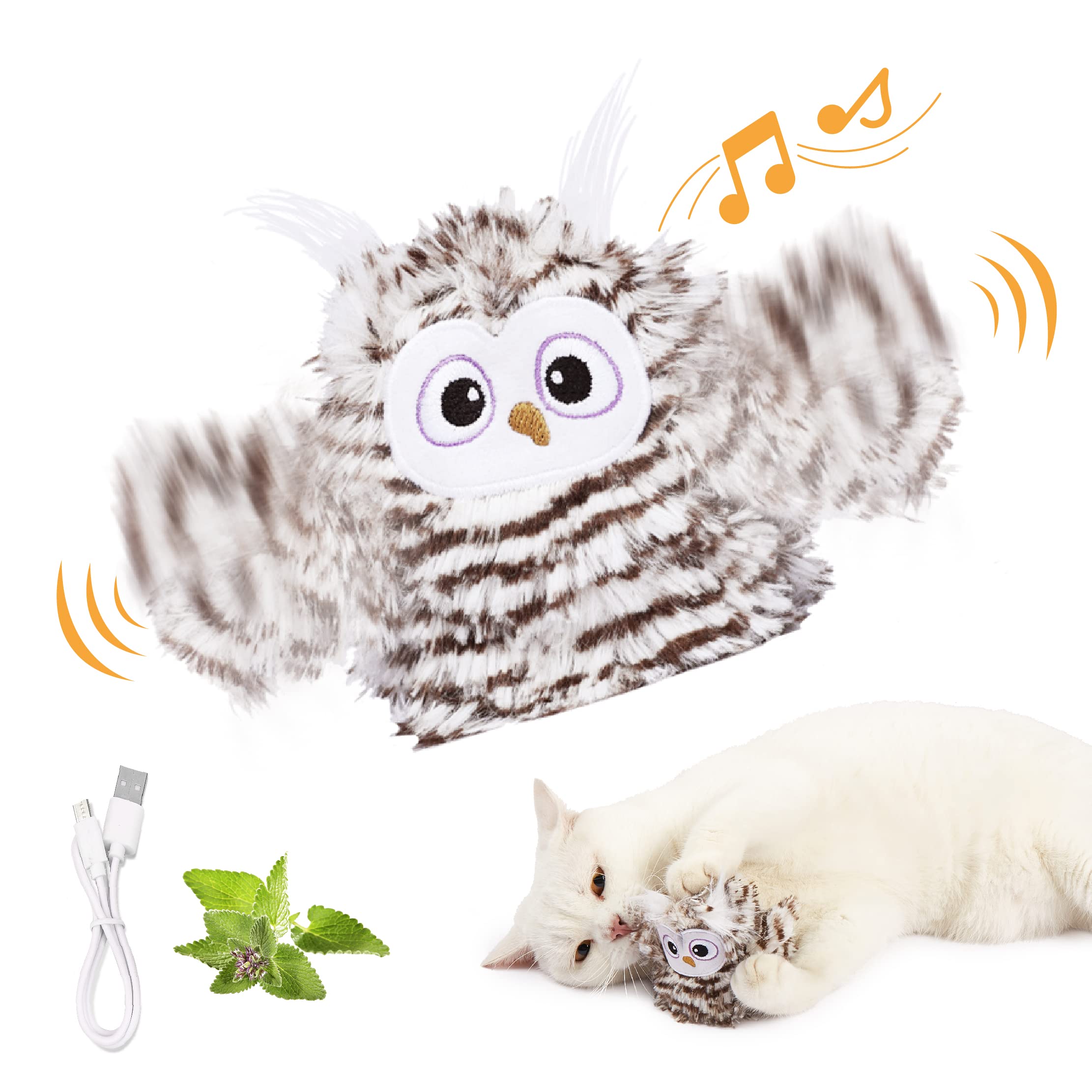 Kimee búho interactivo con carga USB para jugar en casa