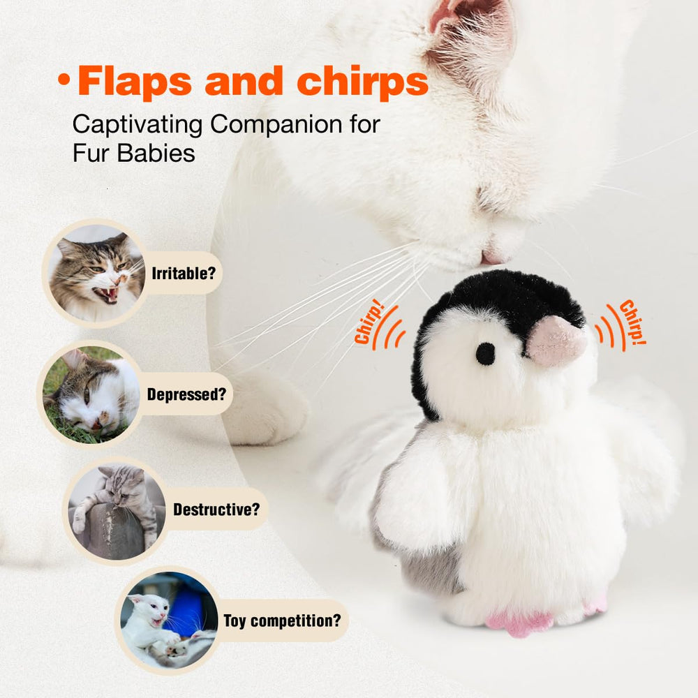 Kimee pingüino infusionado con catnip para juego estimulante.