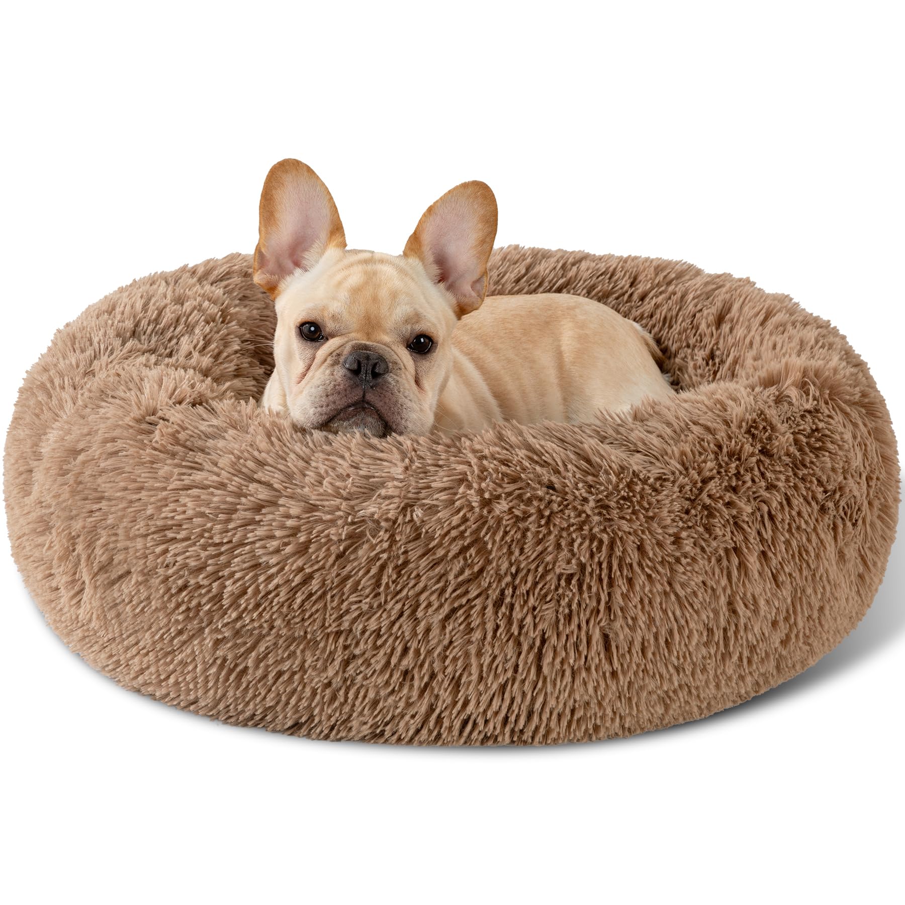 Cama Kimpets en forma de donut, suave y acogedora para confort diario.