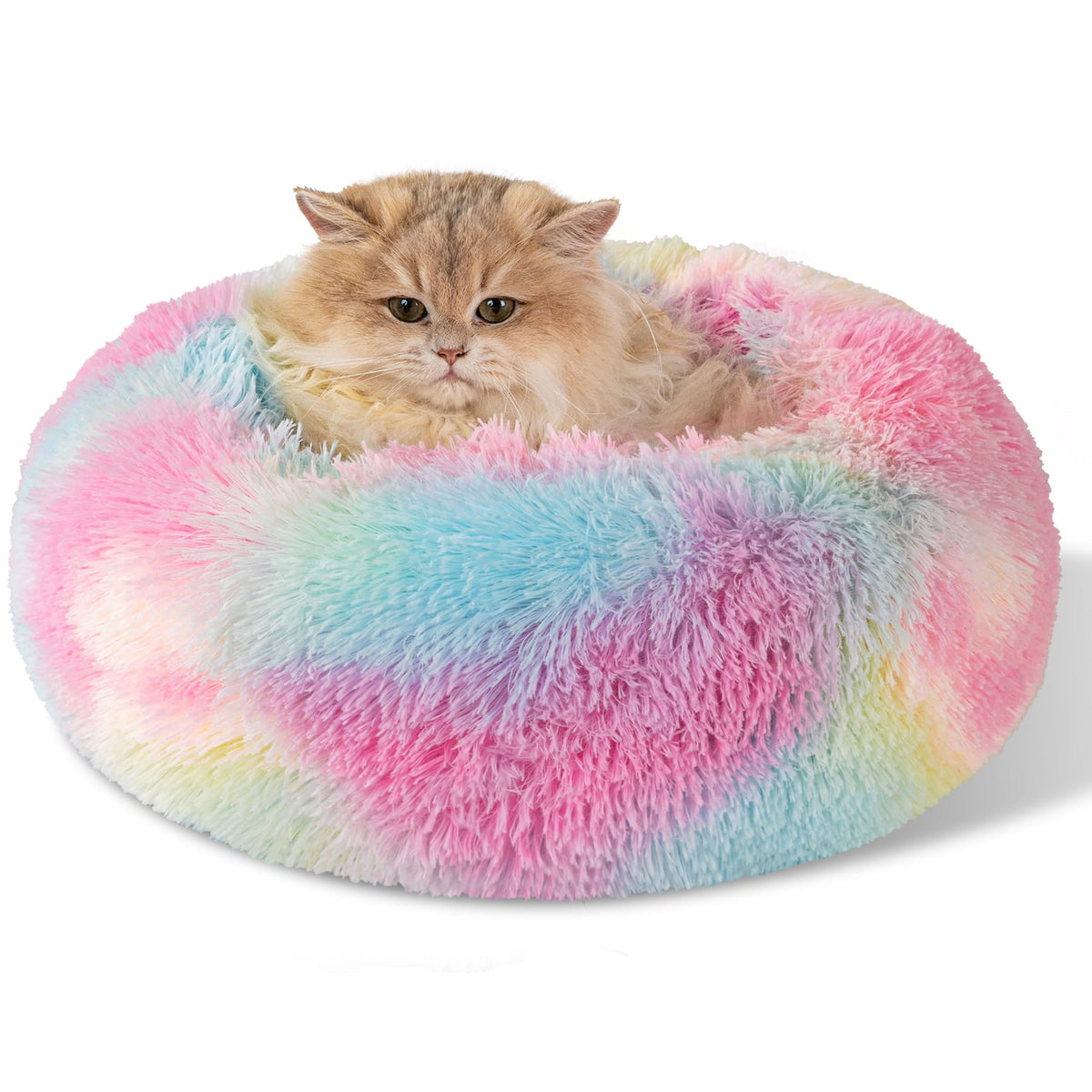Cama Kimpets forma dona suave, ideal para descanso cómodo.