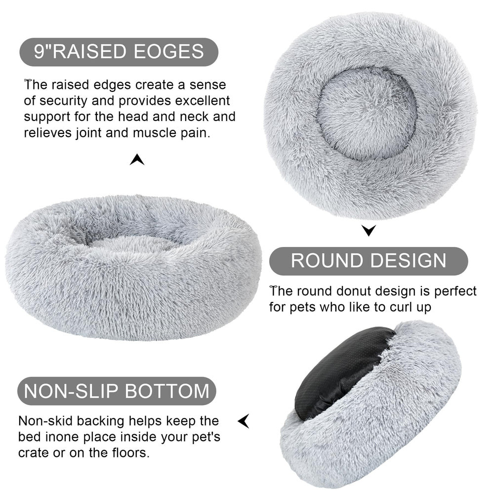 Kimpets cama donut mediana: espacio cómodo para perros pequeños a medianos.