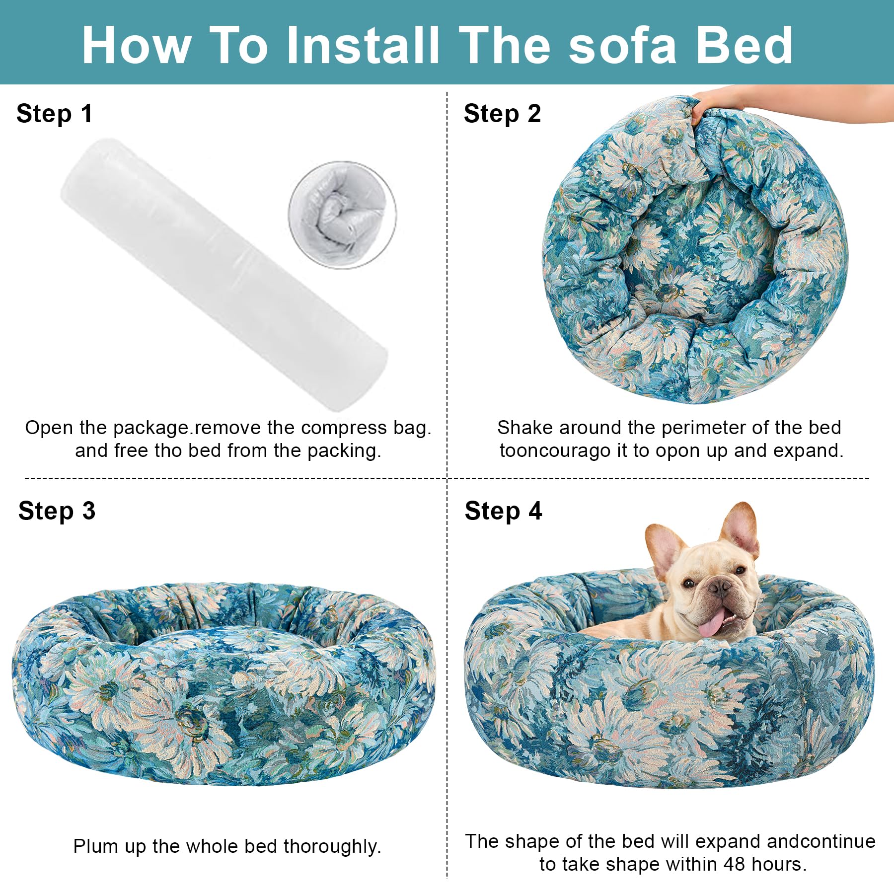 Cama Kimpets lavable a máquina facilita la limpieza