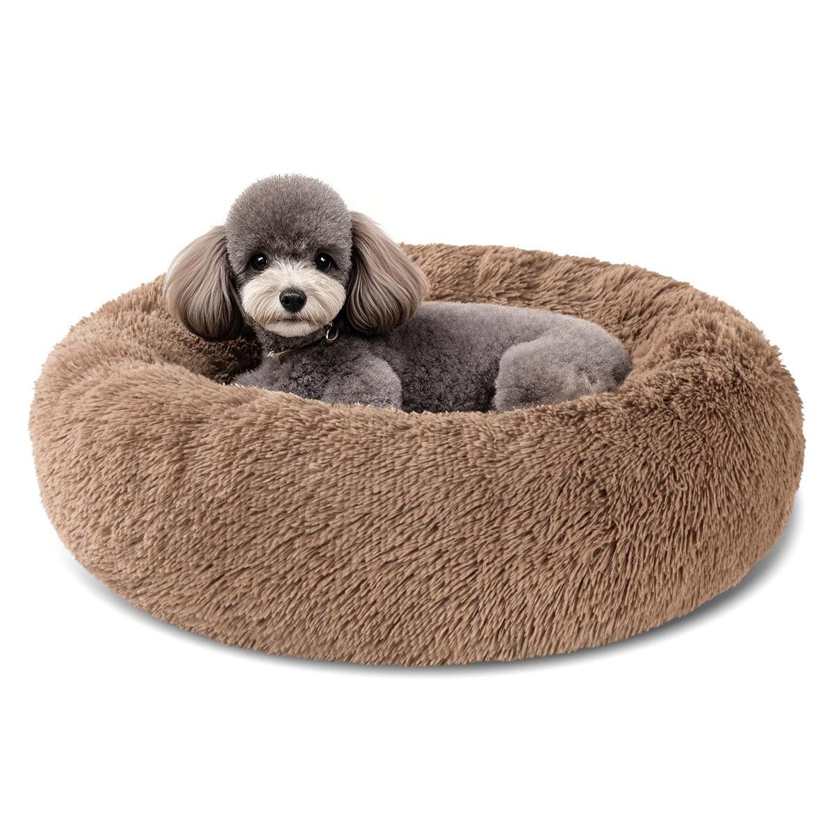Kimpets cama para perro redonda de 20 pulgadas ofrece confort suave para dormir