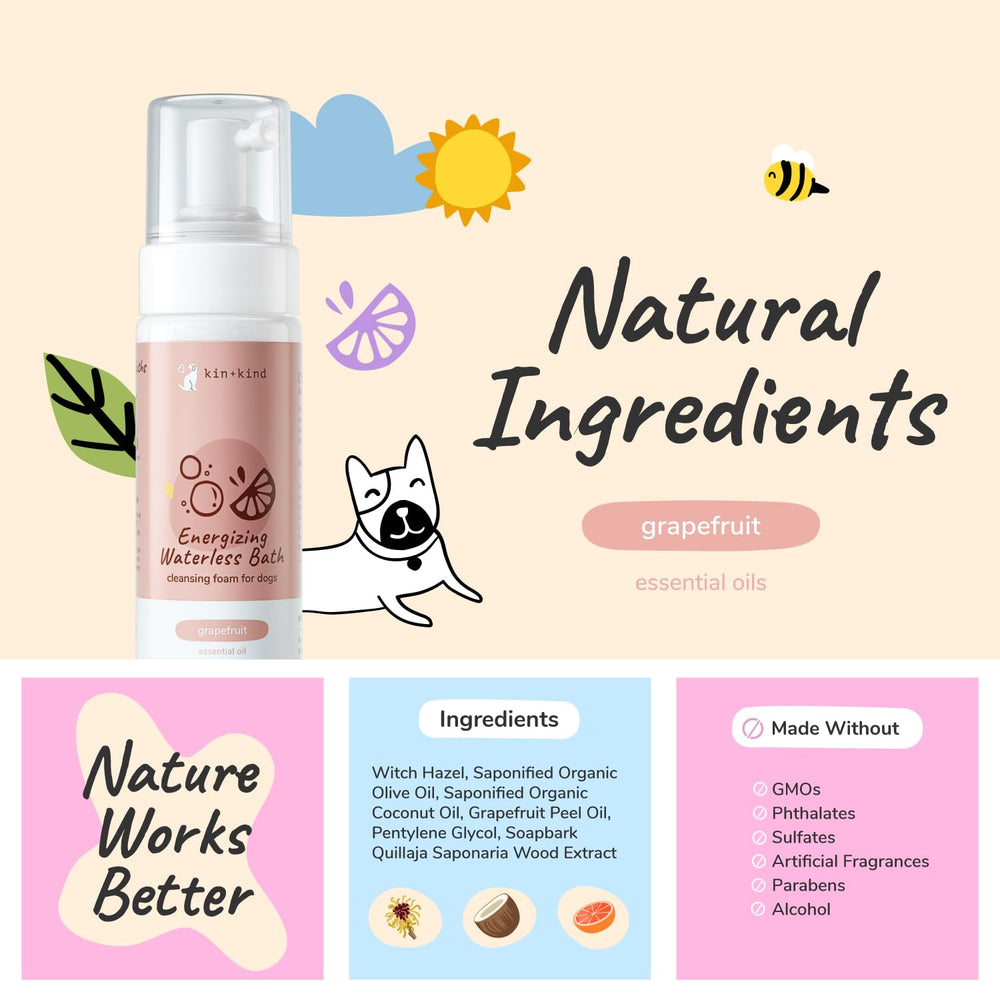 Ingredientes naturales como coco y oliva para limpieza suave
