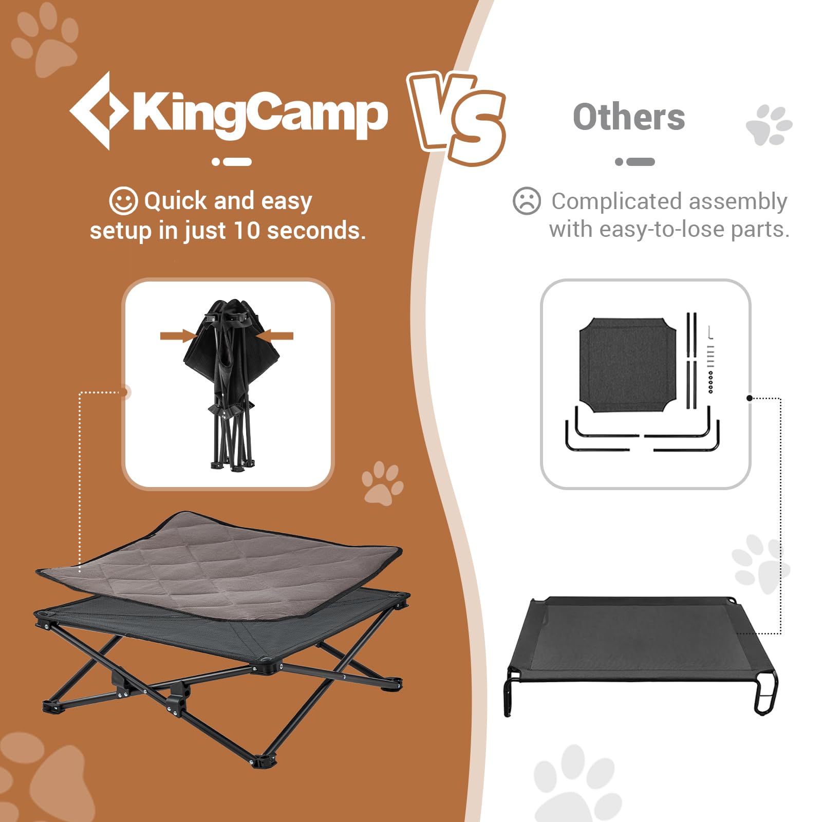 KingCamp bolsa Oxford para transporte y almacenamiento práctico de la cama.