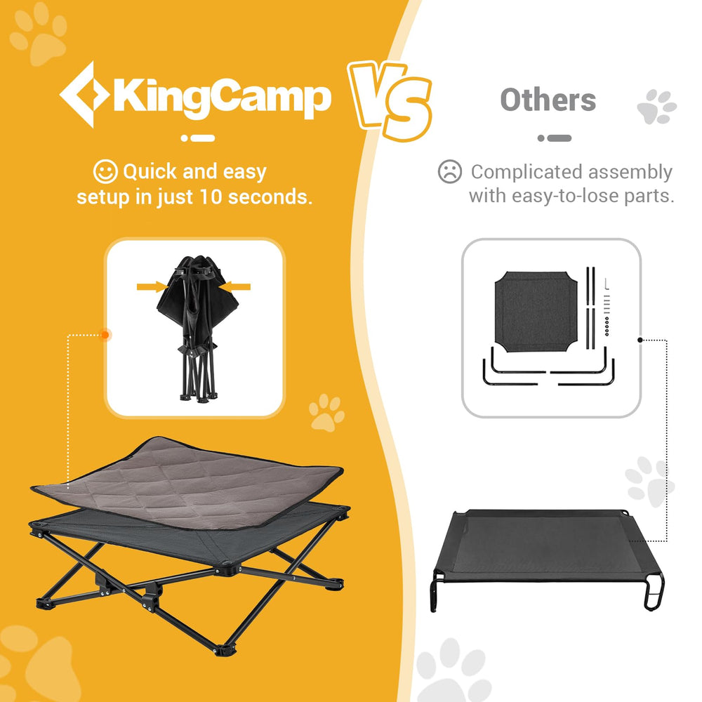 KingCamp cojín removible para lavarlo fácilmente.
