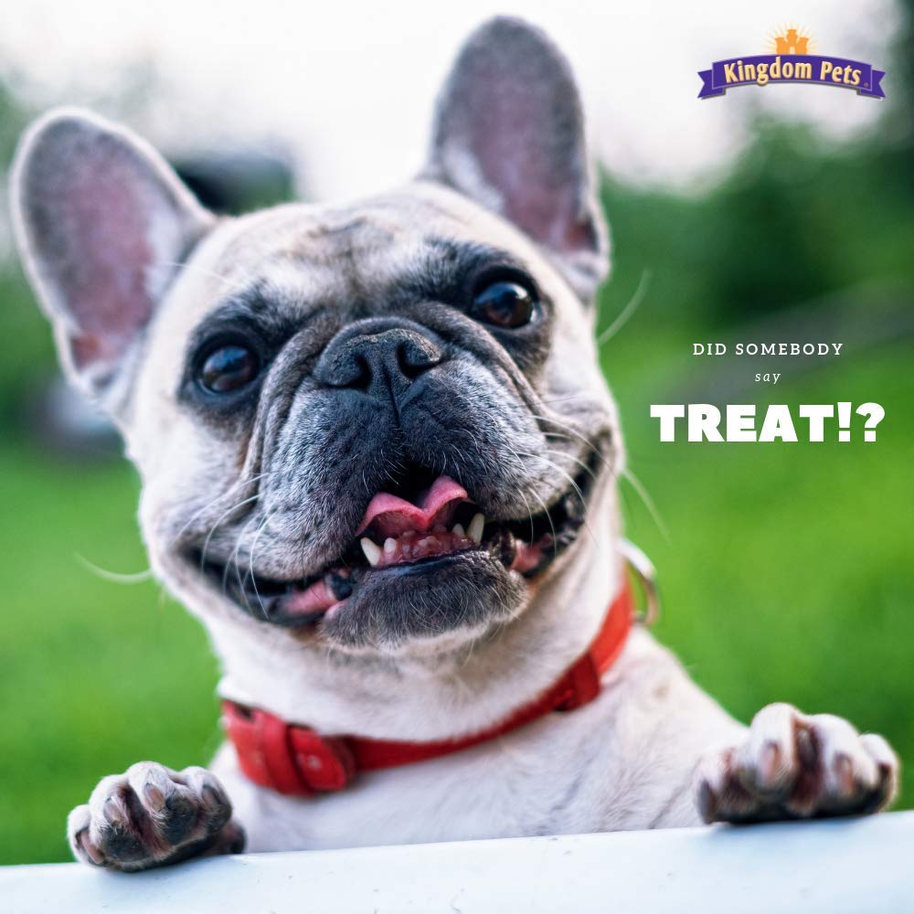 Etiqueta Kingdom Pets con cuatro ingredientes, sin rellenos ni conservantes artificiales.