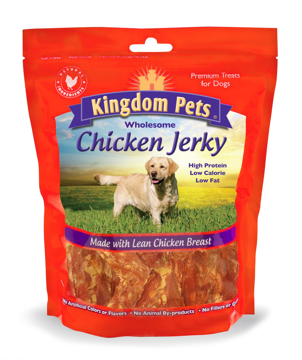 Kingdom Pets jerky para perros, ingredientes simples para una dieta clara.