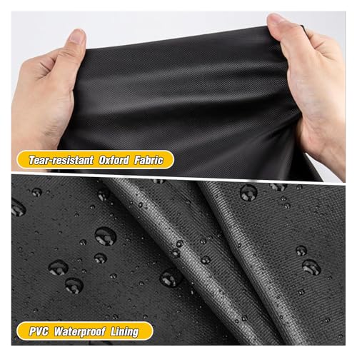 Kingling funda para caseta de gatos, vista lateral izquierda, clima más cómodo.