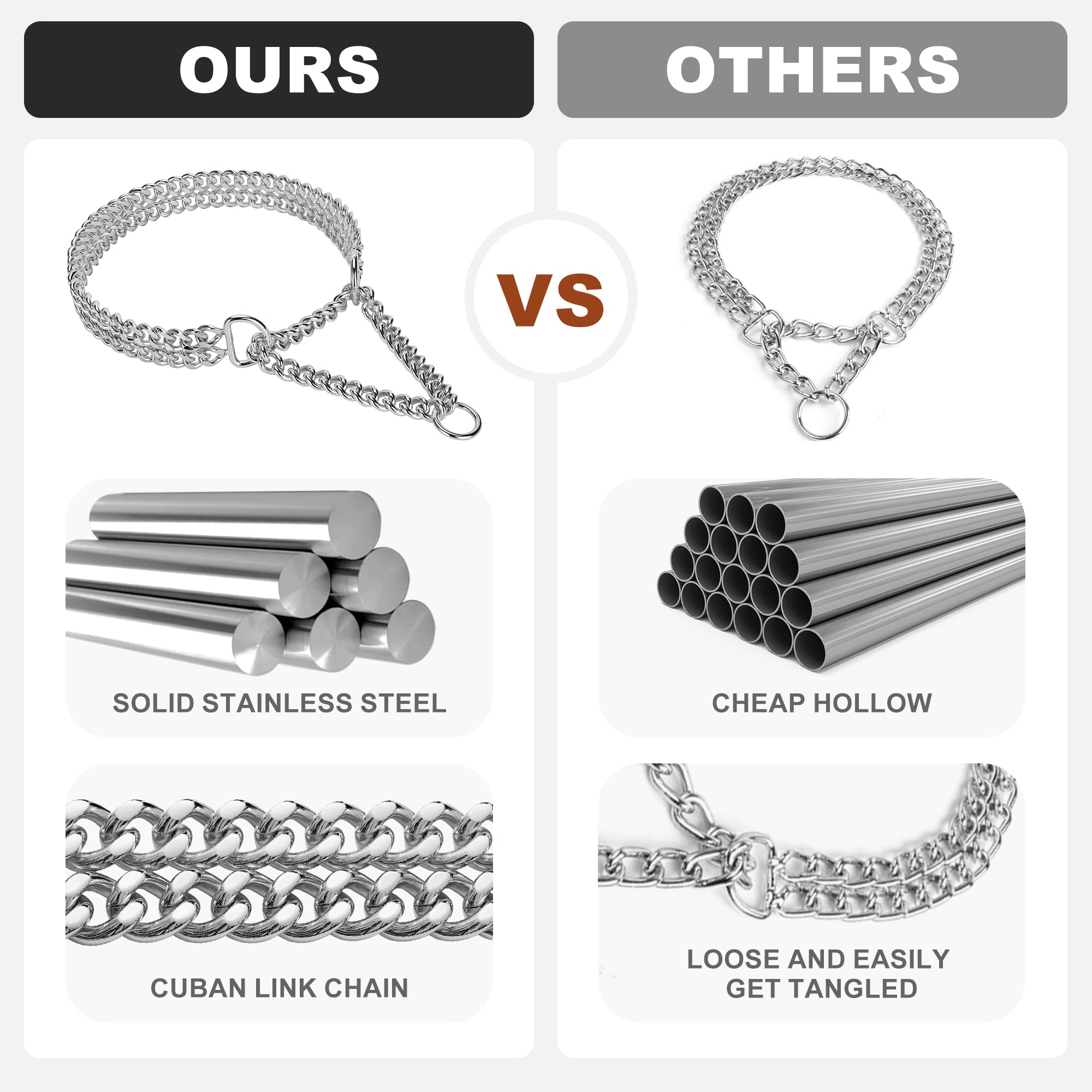 Kingoldogs collar plata para perros pequeños modelo suave y seguro