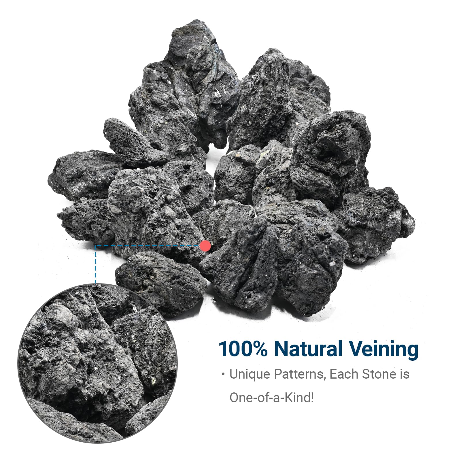 KINGRUI piedra volcánica decorativa para acuario, paisaje natural y duradero