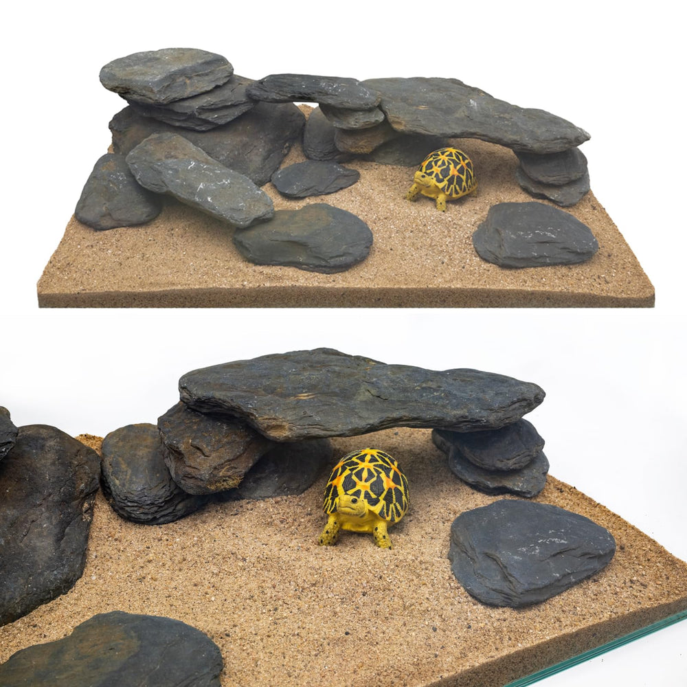 Piedras de laja para rincones de acuario KINGRUI, estética natural