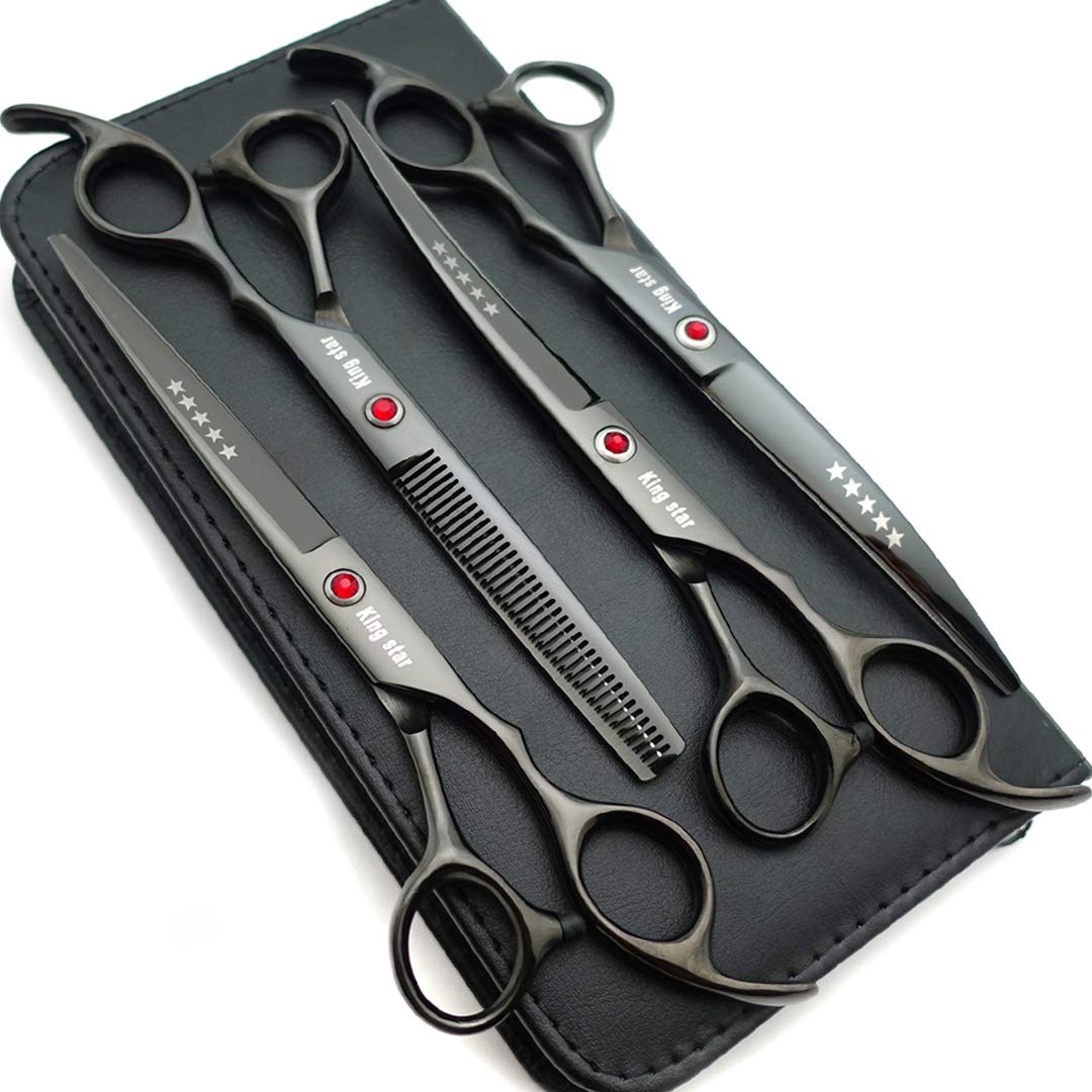 KINGSTAR tijeras rectas para perros, rendimiento de corte limpio y preciso.