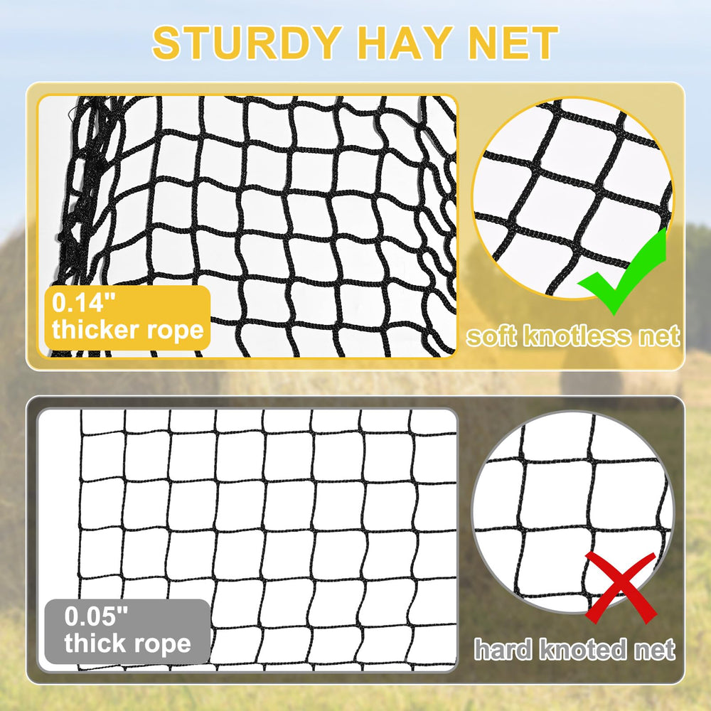 kingump hay-net construcción sin nudos: suave para encías y menos desgaste dental.