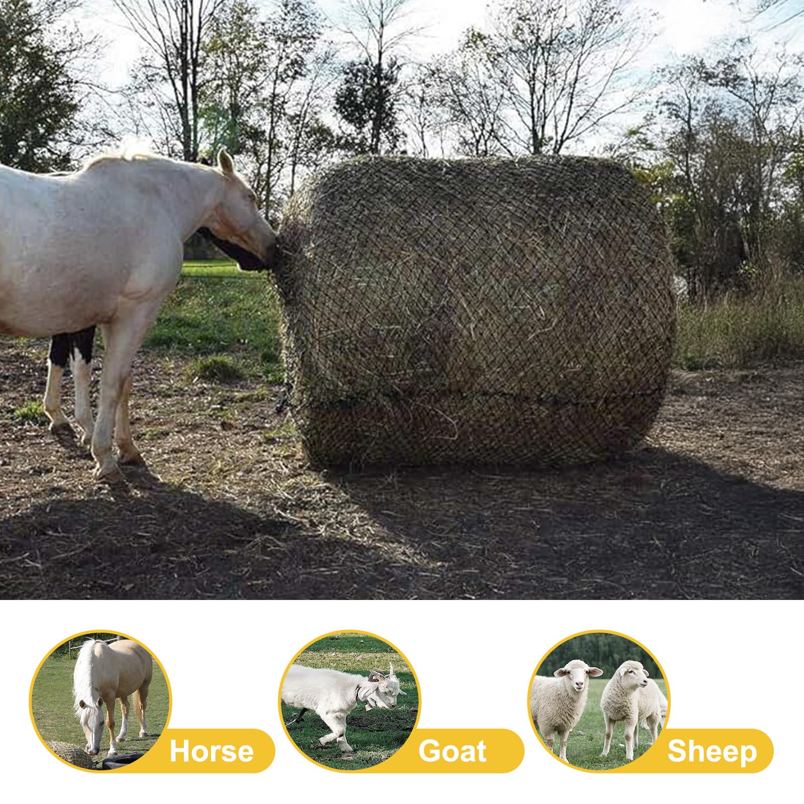 kingump hay-net ganado uso: ideal para caballos y cabras en granja.