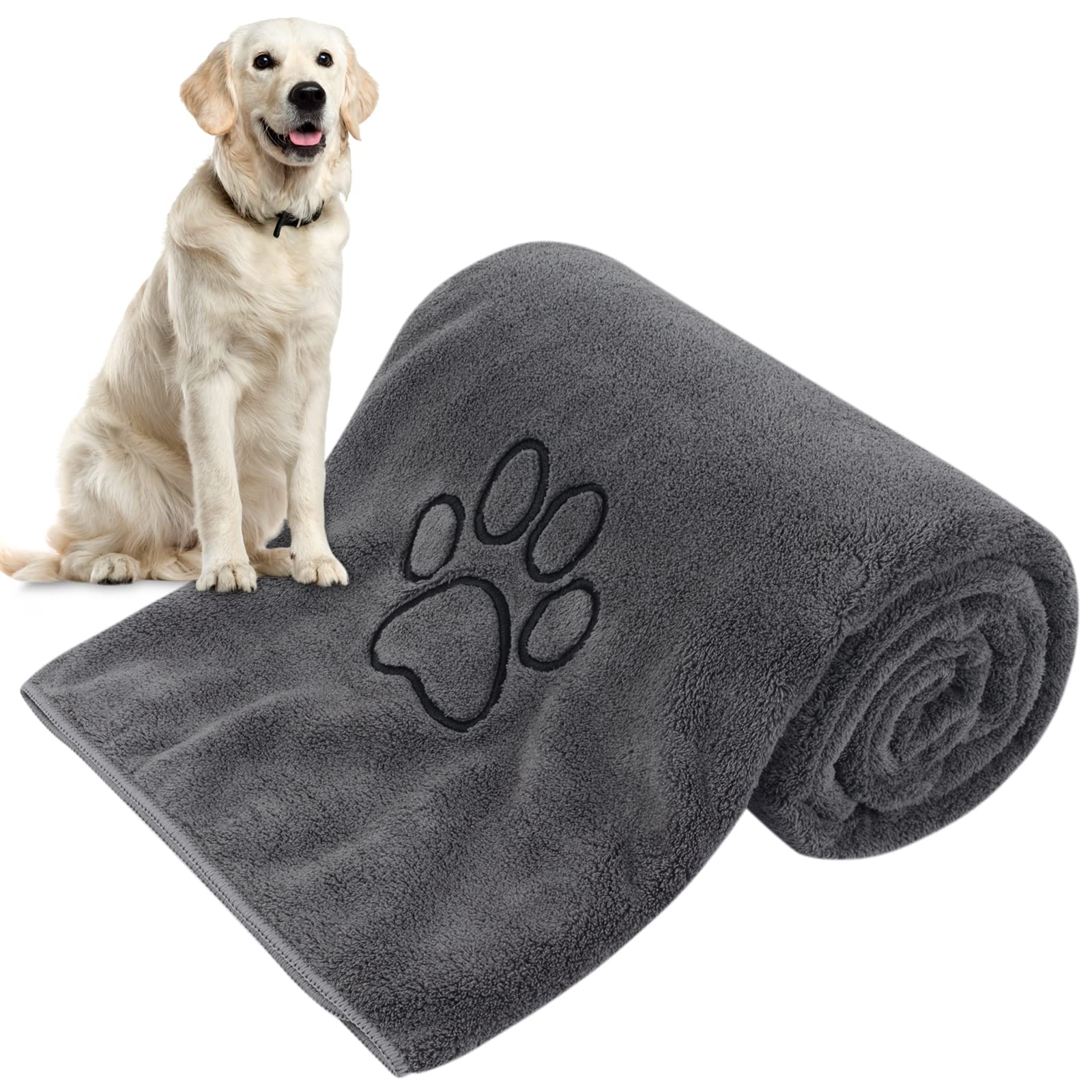 Toalla KinHwa para perros 30x50, absorbe rápido para secar a tu mascota.