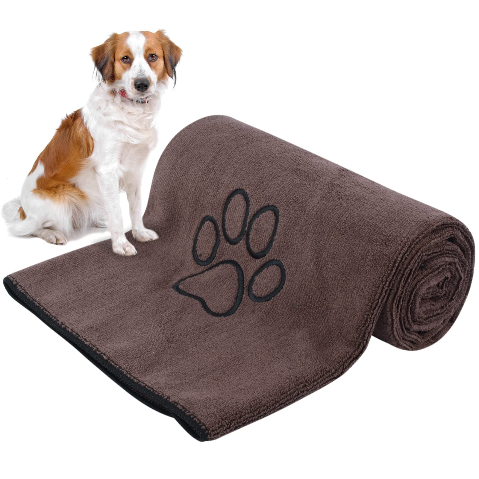 KinHwa toalla absorbente 30x50 marrón para secado rápido tras el baño